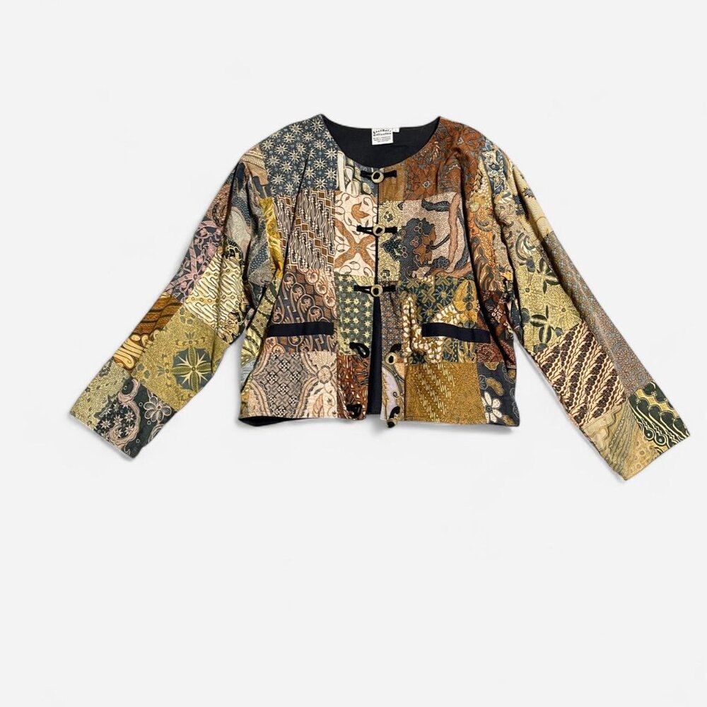 Vintage patchwork jacket blazer size L - image 2